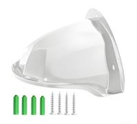 Hosrivae CCTV y sol al aire libre vigilancia lluvia carcasa escudo protección cámara cubierta de seguridad con soporte impermeable a prueba de polvo impermeable para la intemperie (1 blanco)