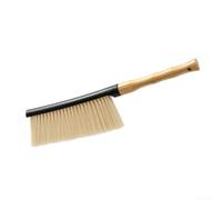 Hosrivae Cepillo de cama de mango largo con cerdas de limpieza de polvo, colchón, sofá, muebles y plumero de madera PP PET para el hogar (negro)