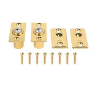 Hosrivae Cerradura de puerta invisible para dormitorio, cilindro de bloqueo oculto de aleación de zinc plano silencioso con mango antibloqueo, adecuado para puertas de 40 a 48 mm de grosor, color