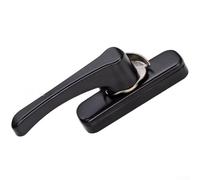 Hosrivae Cierre de media luna de aleación de aluminio grueso estilo abatible de doble vía para puertas correderas y antirevestimiento, funcionamiento suave, color negro