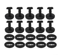 Hosrivae Clips plásticos de nylon para las esteras del piso E46/318I/325I/X3, 10PCS fijados para la instalación segura