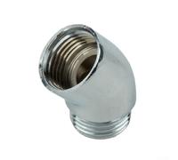 Hosrivae Codo de ducha de mano G1/2 de latón con rótula, conector angular cromado para cabezal de ducha y brazo, compatible con baño estándar del Reino Unido