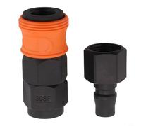 Hosrivae Compresores de conector rápido tipo C de acero autoblocante, acoplamiento neumático de alta presión, PM+SM-30 / PP+SP-30 / PF+SF-30 / PH+SH-30, naranja (PF+SF-30)