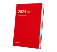 Hosrivae Cuaderno de cuero A5 con juego de bolígrafos, diario de papel crema de alta calidad con proverbios chinos y calendario, elegante cubierta gris/verde/rojo/marrón/rosa para negocios, oficina o