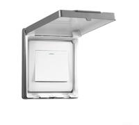 Hosrivae Cubierta de enchufe, Cubierta de interruptor de luz, Blanco 86-Tipo impermeable Carcasa protectora delgada Paquete de 4 Protector de enchufe de interruptor eléctrico para interiores y