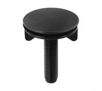 Hosrivae Cubierta para agujero de fregadero de acero inoxidable de 45 mm para agujeros de grifo de cocina o baño, cubierta ciega negra con junta tórica y tuerca, paquete de 3 piezas compatibles con