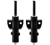Hosrivae Dos cepillos de carbono Ceset Motor para lavadoras Hoover Candy, compatibles con 49018683 92126721, piezas de repuesto Dynamic Next, instalación, color negro