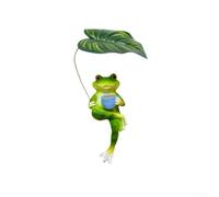 Hosrivae Estatua realista de jardín de rana, construcción de resina para resistencia a la intemperie, adorno de césped para exteriores/interiores y decoración de paisaje (rana - leer el libro)