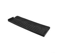 Hosrivae Fregadero de silicona para salpicaduras con ventosas, protector de barrera de 20 x 4 pulgadas, tira flexible antisalpicaduras para mantener encimeras y, gris (negro)