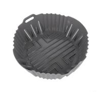 Hosrivae Freidora de silicona no resistente al calor, bandeja plegable cuadrada a redonda que funciona bien en tareas de parrilla y freír (gris)