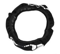 Hosrivae Funda para volante de coche de 38 cm, piel sintética, antideslizante, transpirable, ajuste para volante de 37-38 cm, para una instalación fácil y rápida, agarre suave cómodo (Co (plateado)