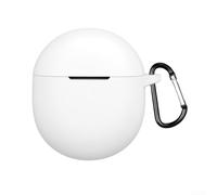 Hosrivae Funda protectora de silicona para Google Pixel Buds 2A 2025, funda ligera con gancho, protección contra arañazos y caídas, fácil de mantener (blanco)