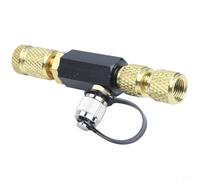 Hosrivae Herramienta de extracción de núcleo de válvula nominal al vacío de 1/4 x 5/16 pulgadas con puerto lateral para sistemas HVAC R410A, extractor de núcleo de latón para acceso rápido y