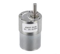 Hosrivae JGB37-3530 Motor CC 24V 107RPM - Gears Pure Core High Torque Reversible Motor Robot Automation Home Silver
