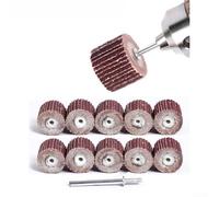 Hosrivae Juego de 10 discos de papel de lija con mandril para herramientas giratorias, grano 80/120/240 para metal, joyas, cobre, aluminio y pulido complejo (80 #)