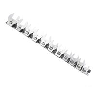 Hosrivae Juego de 11 patas métricas de cuervo de 10 a 22 mm, llaves inglesas de extremo abierto de 3/8 pulgadas, reparación automotriz y procesamiento de producción, tratado térmicamente con estante