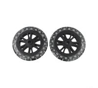 Hosrivae Juego de 2 ruedas de repuesto para parrilla de barbacoa de 7 pulgadas, ruedas de goma resistente, estufa de pellets y parrillas, rodillos de PVC PP resistentes al calor, color negro