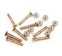 Hosrivae Juego de accesorios para monopatín de 16 piezas: tornillos de acero M5 x 25 mm/28 mm/30 mm y tuercas de 5 mm para monopatines y longboards de cuatro ruedas, acabado negro o dorado (M5 x 30 mm