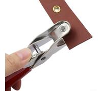 Hosrivae Juego de alicates de acero con 40 ojales, herramienta perforadora de 1/4 pulgadas, tela de lona, kit ergonómico de prensa manual para manualidades, incluye remaches de 4 mm y funda de