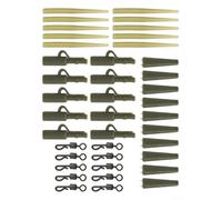 Hosrivae Juego de atrayentes para pesca de carbohidratos, kit de 40 fundas giratorias antideslizantes con revestimiento de gel de sílice para aparejos de alambre grandes, compatible con carp Ang(verde