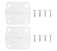 Hosrivae Juego de bisagras de plástico para enfriador, 2 bisagras + 8 tornillos, compatible con modelos Coleman 5254D-6286, blanco, 5,7 x 5 cm