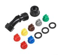 Hosrivae Juego de boquillas de ventilador de 110 grados, apertura de 1,6 mm con 6 puntas, pulverizador de mochila, jardín, césped, limpieza, refrigeración, compatible con la mayoría de las varitas de