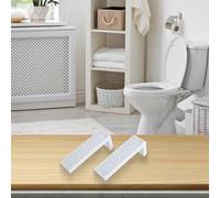 Hosrivae Juego de pernos de anclaje de inodoro en forma de L de acero inoxidable para montaje en suelo, compatible con inodoros estándar, bidés y lavabos de medio pedestal, 2 piezas de ancho (L)