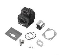 Hosrivae Kit de cilindro de 44 mm 52CC 44F-5 cortador de cepillo, piezas de motor de aluminio con anillos, junta de pin, cojinete, accesorios de reparación de recortadora de césped