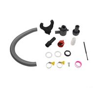 Hosrivae Kit de colector de agua de lluvia de PVC gris, drenaje de techo, se adapta a tuberías de 70-110 mm, incluye manguera y sello de 50/100 cm, sistema de almacenamiento de instalación (50 cm)