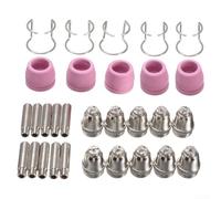 Hosrivae Kit de consumibles de corte por plasma de 30 piezas AG60 SG55, 10 electrodos, 10 boquillas, 5 tazas, 5 escudos, piezas de repuesto de corte preciso