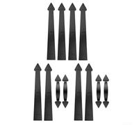 Hosrivae Kit de herrajes magnéticos para puerta de garaje con 8 bisagras y 4 asas, puertas de acero decorativas estilo carruaje negro, juego de manijas sintéticas sin taladro para mejorar el atractivo