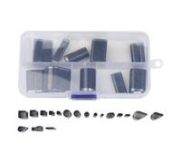 Hosrivae Kit de herramientas de perforación de cuero de 55 piezas, juego de cortadores de agujeros de acero alto, cinturones, fundas de teléfono, manualidades, formas ovaladas cuadradas redondas