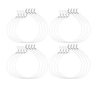 Hosrivae Kit de línea líder de pesca de fluorocarbono, paquete de 12, 6 longitudes (6-24 pulgadas), prueba de 20-80 libras, compatible con agua salada y agua dulce, con giros, resistente a la abrasión