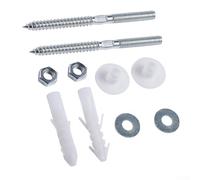 Hosrivae Kit de montaje en pared de acero inoxidable con tornillo y perno para baño o cocina, M8 x 110 mm, color plateado (2 juegos)