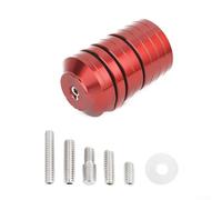 Hosrivae Kit de peso estabilizador de arco de aleación de aluminio para arcos compuestos y recurvos, contrapesos de 1 onza, 2 onzas, 4 onzas con rosca de 1/4-20 a 5/16-24 (rojo)