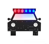 Hosrivae Kit de práctica de soldadura electrónica de bricolaje con LED rojos y azules que fluyen, módulo de luz de coche alimentado por USB de 5 V con efectos de sonido de zumbador para principiantes