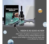 Hosrivae Kit de reparación de parabrisas para grietas de parabrisas de automóviles, herramienta de reparación de virutas de vidrio con resina y película de curado, reparación de fracturas de estrella