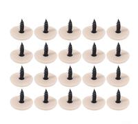 Hosrivae Kit de reparación de techo para techo de coche con 20 remaches de hebilla para fijar el forro del techo caído, beige, plástico y metal, compatible con Cars Tr