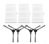 Hosrivae Kit de repuesto de cepillo lateral y filtro para Cecotec para Conga 999, para Conga Origin y Robot Aspiradoras - 4 Cepillos + 5, Compatible con Modelos (A)