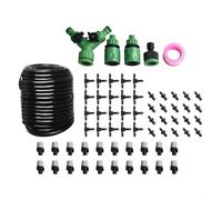 Hosrivae Kit de riego por goteo de 20 m con conectores y personalizables, riego de cama competente para dirigir raíces de PVC, tubo de verduras, flores, riego automático de jardín