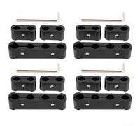 Hosrivae Kit divisor de cable de encendido de 12 piezas, soporte de alambre de chispa de aleación de aluminio con separadores de 4 agujeros y 2 agujeros, organizador de cables de motor resistente a