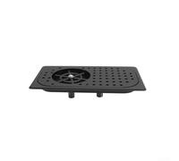 Hosrivae Lavadora de tazas de espresso de acero inoxidable para uso en mostrador frontal con control de flujo de drenaje y configuración de bandeja de goteo (pequeña negra)