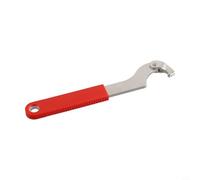 Hosrivae Llave de gancho para reparación de pedalier, acero inoxidable con mango de PVC, 18 cm, diseño ergonómico, incluye anillo colgante para almacenamiento (paquete de 2)