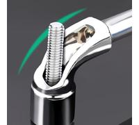 Hosrivae Llave de vaso para reparación de automóviles y motocicletas, herramienta manual hexagonal en forma de L con codo perforado, tamaños de 6 mm, 8 mm, 10 mm, 12 mm, acero cromado (6 mm)