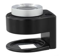 Hosrivae Lupa de mano de 30X con escala portátil integrada y luz LED brillante para inspección de joyas, colección de sellos y medición, marco, 60 x 53 x 50 mm (blanco)