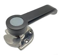 Hosrivae Manija de acero para puerta de armario de vapor, resistente al calor, para cocina, horno ergonómico y gabinete de mariscos, color gris (derecha)
