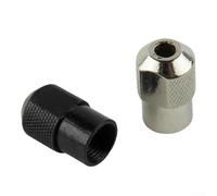 Hosrivae Mini portabrocas M8x0. Tuerca de mandril de aleación de zinc de 75 mm, accesorios de dispositivo giratorio, adaptador de pinza de amoladora eléctrica, juego de 6 piezas, negro y plateado