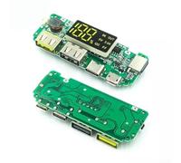 Hosrivae Módulo de carga de pantalla digital con salida USB dual, paquetes de bricolaje de placa bancaria de 5 V, indicador de estado LED, funda ABS, compatible con celdas Li- de 3.7 V (2.)