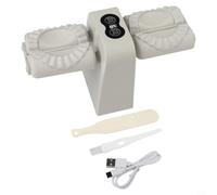 Hosrivae Moldeador eléctrico de ravioles y máquina automática de albóndigas para cocina doméstica, modo dual (manual/automático), construcción de PP/PC, recargable de 1000 mAh (gris)