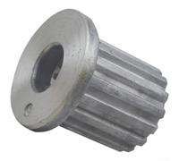 Hosrivae Núcleo de polea de aluminio para lavadora, impulsor exterior de tambor de 12 dientes interiores de 11 dientes, para piezas de arandela Electrolux, repuesto plateado